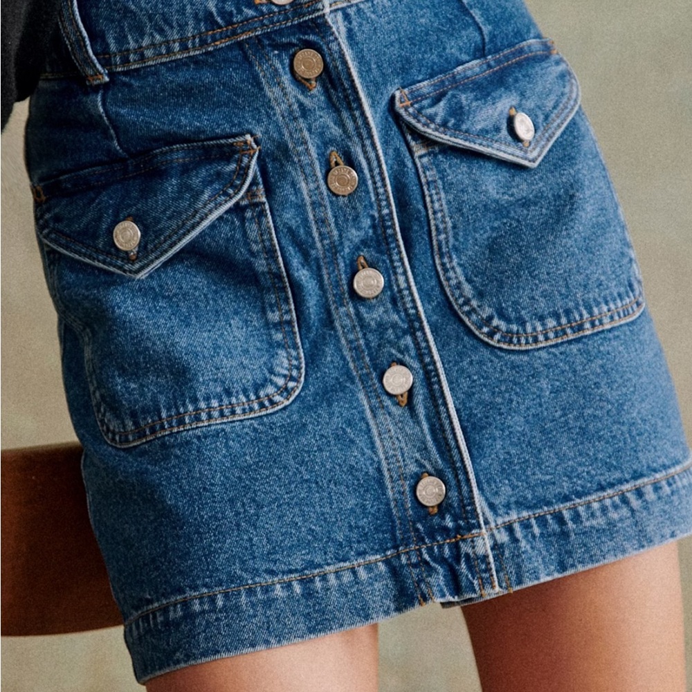 Sezane Bettie Denim Skirt